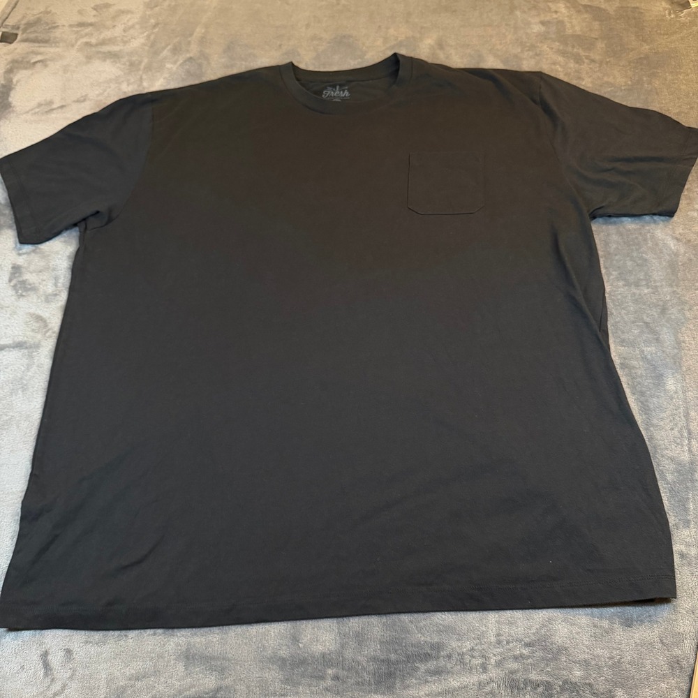 Fresh Clean Tees Black Pocket T Shirt Short Sleeve Crew Neck Big Mens Size 3X